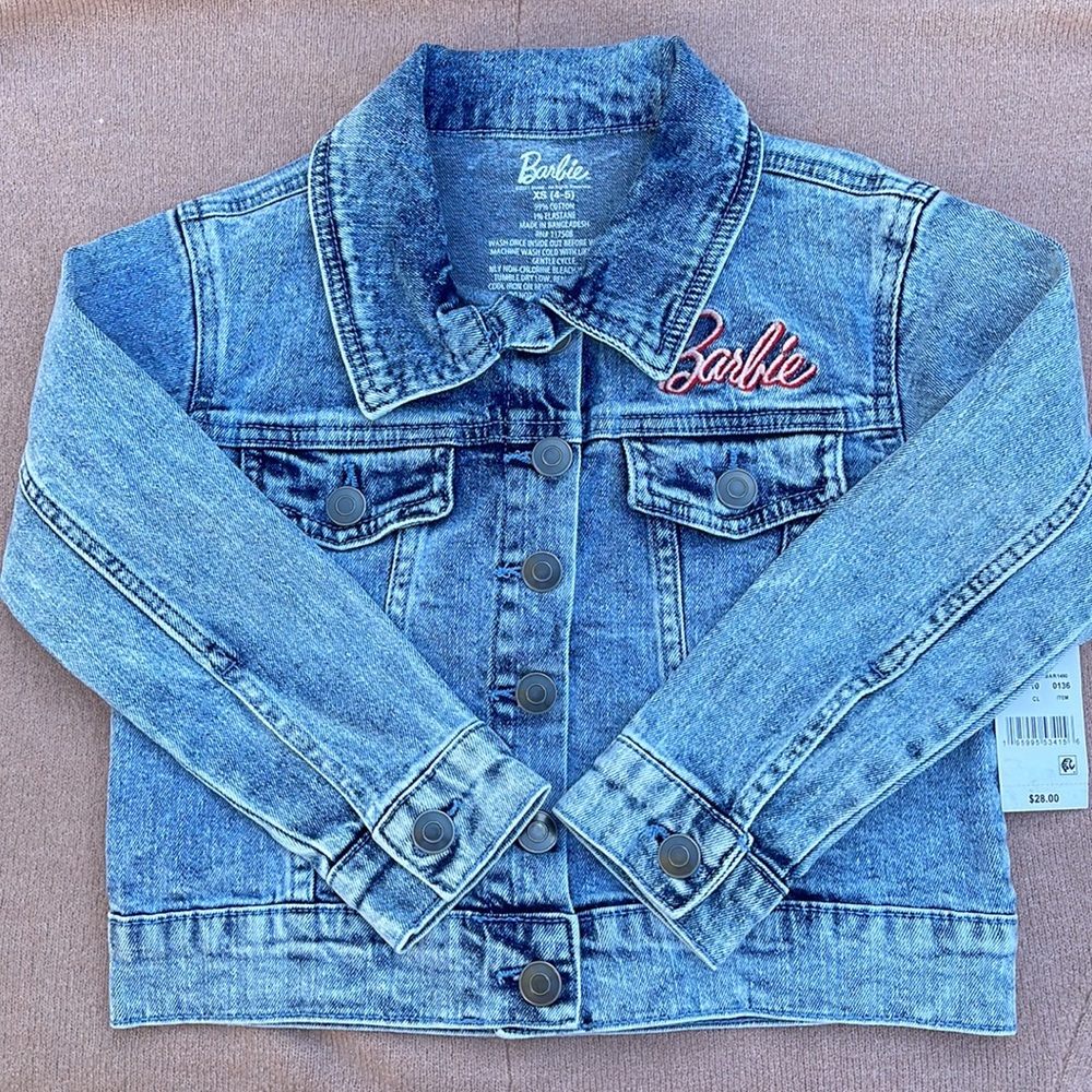 💕BARBIE 💕Stonewashed Denim Jacket NWT- Girl Revolution